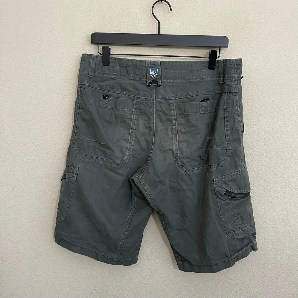 Kuhl Men's Ambush 9-Pocket Cargo Outdoor Hiking Shorts Carbon Grey Size 32